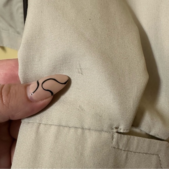 London Fog Harrington Jacket Mens L Neutral Cream - Picture 4 of 7